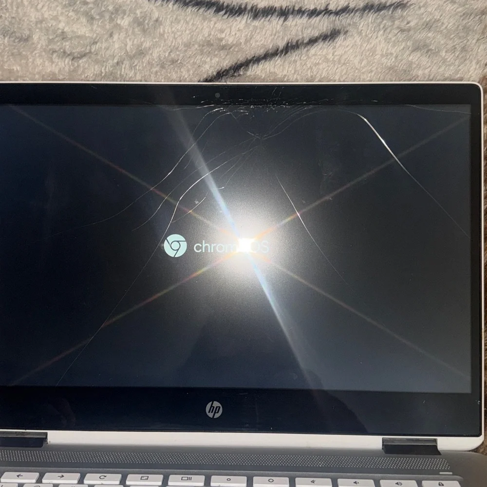 Silver HP Chromebook x360 14b-cd0013dx